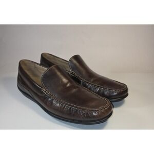 ECCO Men's Brown Classic Moccasin Slip-on Driving Loafers US Size 10.5 / EU 44